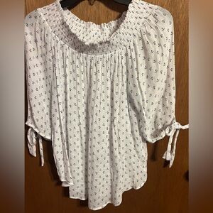 Counterparts Anchors off The Shoulders 3/4 Sleeve Blouse size Large